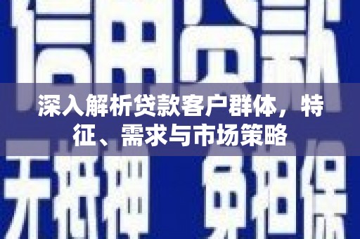 海北深入解析贷款客户群体，特征、需求与市场策略
