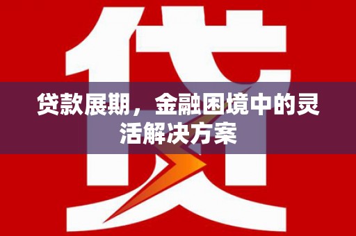 海北贷款展期，金融困境中的灵活解决方案