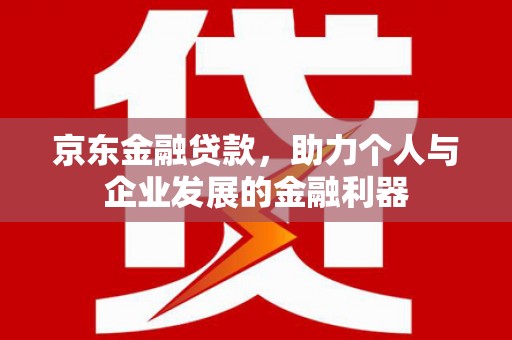 海北京东金融贷款，助力个人与企业发展的金融利器