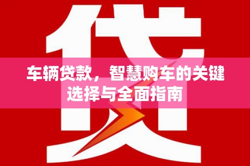 海北车辆贷款，智慧购车的关键选择与全面指南
