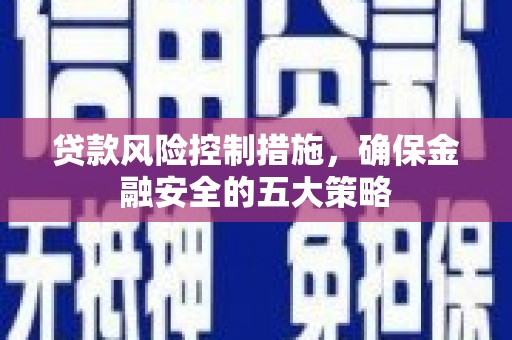 海北贷款风险控制措施，确保金融安全的五大策略