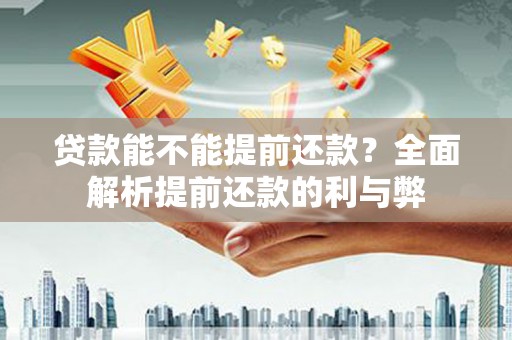 海北贷款能不能提前还款？全面解析提前还款的利与弊