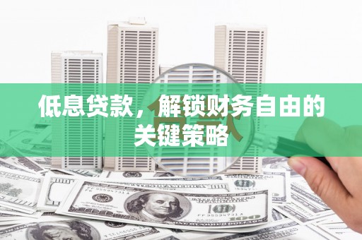 海北低息贷款，解锁财务自由的关键策略