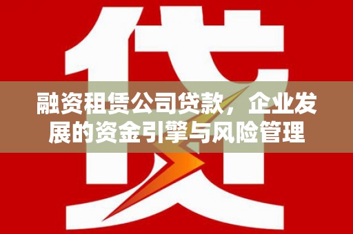 海北融资租赁公司贷款，企业发展的资金引擎与风险管理