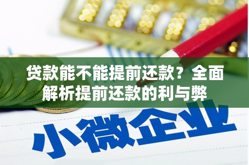 海北贷款能不能提前还款？全面解析提前还款的利与弊
