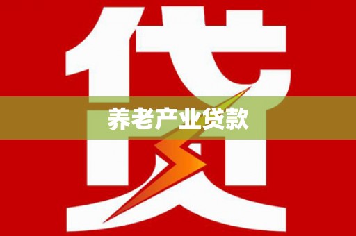 海北养老产业贷款